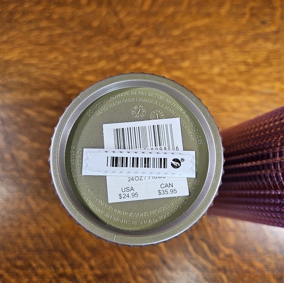 Starbucks Green & Purple Studded Gradient Cold Cup Tumbler, Venti 24oz Set Of 2 - Picture 7 of 8